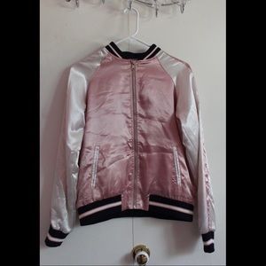 Pink bomber jacket